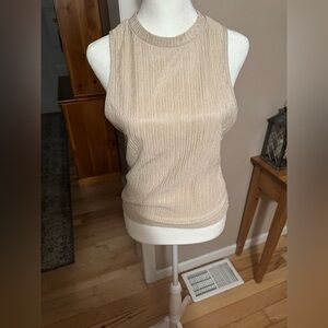 Beige Sleeveless Top